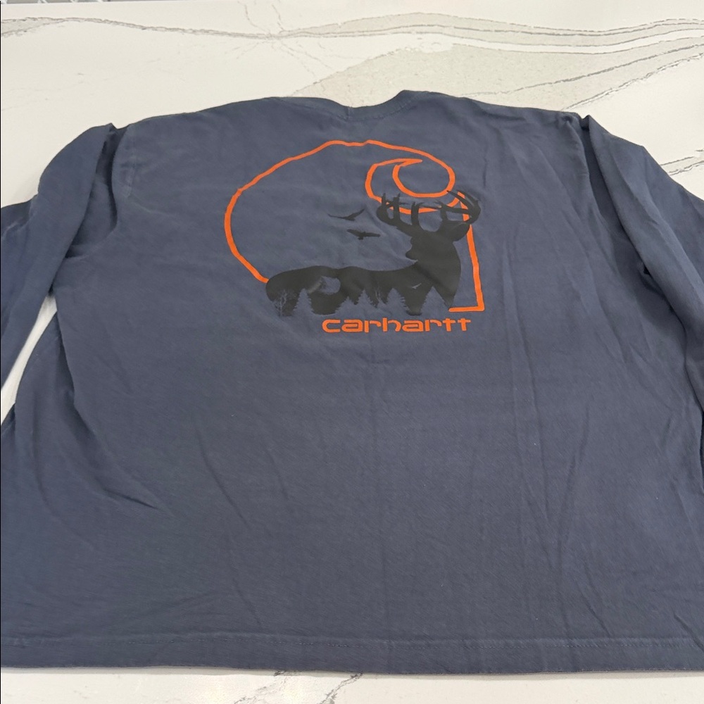 Carhartt Men's Slate L/S Loose Fit Tee Large - Picture 5 of 5